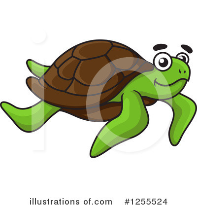 Royalty-Free (RF) Sea Turtle Clipart Illustration by Vector Tradition SM - Stock Sample #1255524