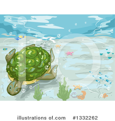 Sea Turtle Clipart #1332262 by BNP Design Studio