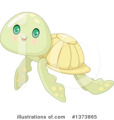 Royalty-Free (RF) Sea Turtle Clipart Illustration by Pushkin - Stock Sample #1373865