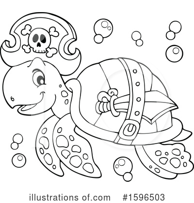Royalty-Free (RF) Sea Turtle Clipart Illustration by visekart - Stock Sample #1596503