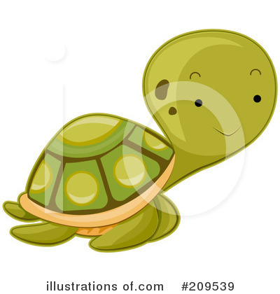 Royalty-Free (RF) Sea Turtle Clipart Illustration by BNP Design Studio - Stock Sample #209539