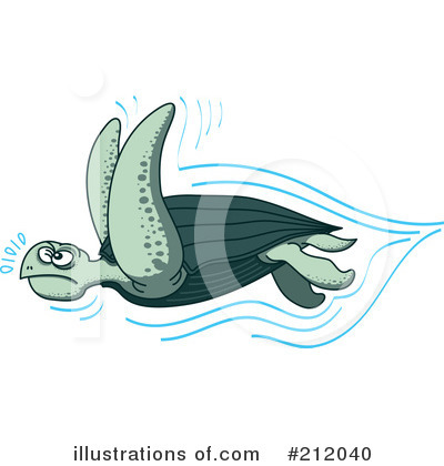 Royalty-Free (RF) Sea Turtle Clipart Illustration by Zooco - Stock Sample #212040