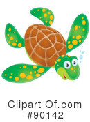 Sea Turtle Clipart #90142 by Alex Bannykh