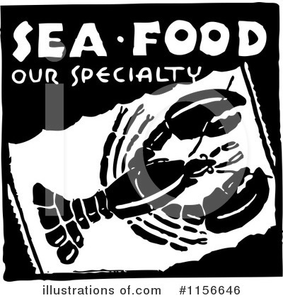 Royalty-Free (RF) Seafood Clipart Illustration by BestVector - Stock Sample #1156646