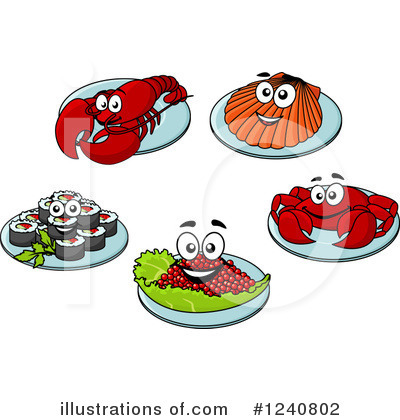 Shellfish Clipart #1240802 by Vector Tradition SM