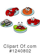 Seafood Clipart #1240802 by Vector Tradition SM