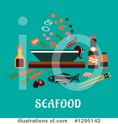 Royalty-Free (RF) Seafood Clipart Illustration by Vector Tradition SM - Stock Sample #1295142