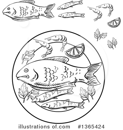 Royalty-Free (RF) Seafood Clipart Illustration by Vector Tradition SM - Stock Sample #1365424