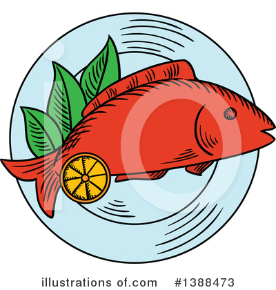 Royalty-Free (RF) Seafood Clipart Illustration by Vector Tradition SM - Stock Sample #1388473