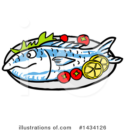 Royalty-Free (RF) Seafood Clipart Illustration by LaffToon - Stock Sample #1434126