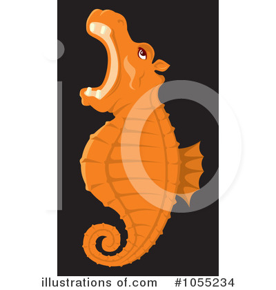 Royalty-Free (RF) Seahorse Clipart Illustration by Any Vector - Stock Sample #1055234