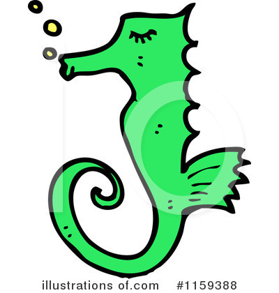 Royalty-Free (RF) Seahorse Clipart Illustration by lineartestpilot - Stock Sample #1159388