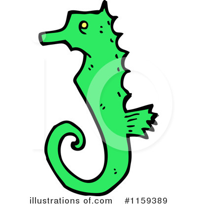 Royalty-Free (RF) Seahorse Clipart Illustration by lineartestpilot - Stock Sample #1159389