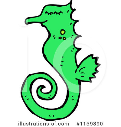 Royalty-Free (RF) Seahorse Clipart Illustration by lineartestpilot - Stock Sample #1159390