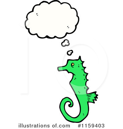 Royalty-Free (RF) Seahorse Clipart Illustration by lineartestpilot - Stock Sample #1159403