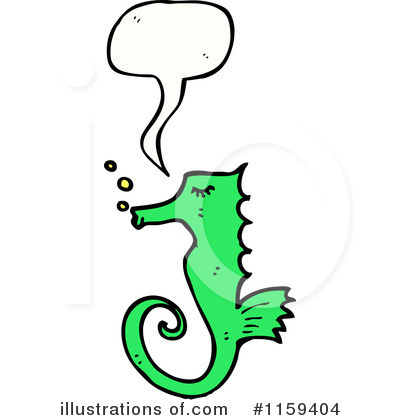 Royalty-Free (RF) Seahorse Clipart Illustration by lineartestpilot - Stock Sample #1159404
