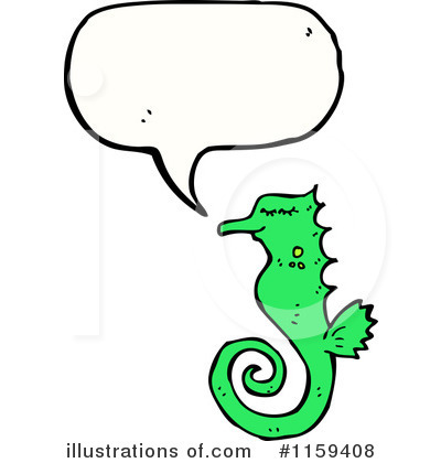 Royalty-Free (RF) Seahorse Clipart Illustration by lineartestpilot - Stock Sample #1159408