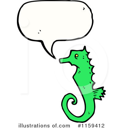 Royalty-Free (RF) Seahorse Clipart Illustration by lineartestpilot - Stock Sample #1159412
