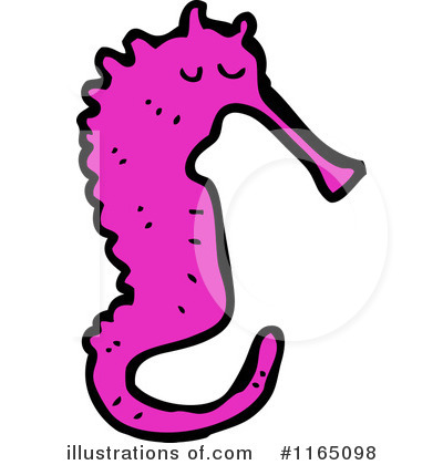 Pink Seahorse Clipart #1165098 by lineartestpilot