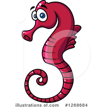 Royalty-Free (RF) Seahorse Clipart Illustration by Vector Tradition SM - Stock Sample #1268684