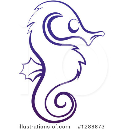 Royalty-Free (RF) Seahorse Clipart Illustration by AtStockIllustration - Stock Sample #1288873