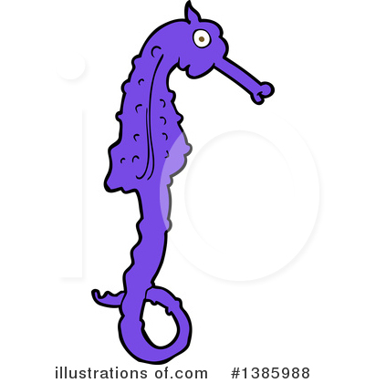 Royalty-Free (RF) Seahorse Clipart Illustration by lineartestpilot - Stock Sample #1385988