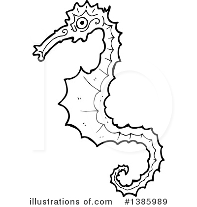 Royalty-Free (RF) Seahorse Clipart Illustration by lineartestpilot - Stock Sample #1385989