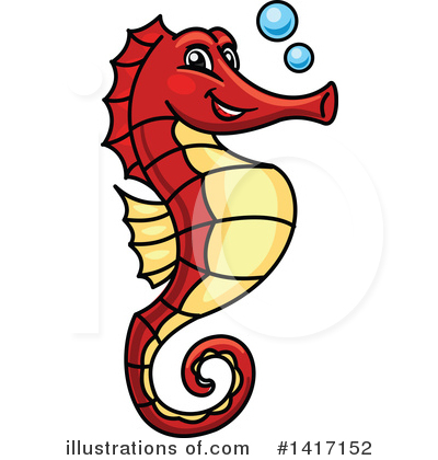 Royalty-Free (RF) Seahorse Clipart Illustration by Vector Tradition SM - Stock Sample #1417152