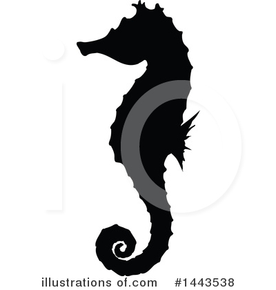 Royalty-Free (RF) Seahorse Clipart Illustration by cidepix - Stock Sample #1443538