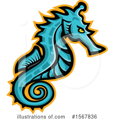 Royalty-Free (RF) Seahorse Clipart Illustration by patrimonio - Stock Sample #1567836