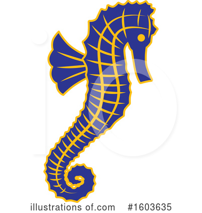Royalty-Free (RF) Seahorse Clipart Illustration by Mascot Junction - Stock Sample #1603635