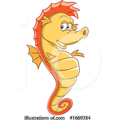 Royalty-Free (RF) Seahorse Clipart Illustration by cidepix - Stock Sample #1669384