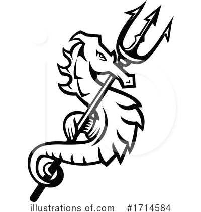 Royalty-Free (RF) Seahorse Clipart Illustration by patrimonio - Stock Sample #1714584