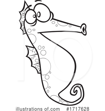 Royalty-Free (RF) Seahorse Clipart Illustration by toonaday - Stock Sample #1717628