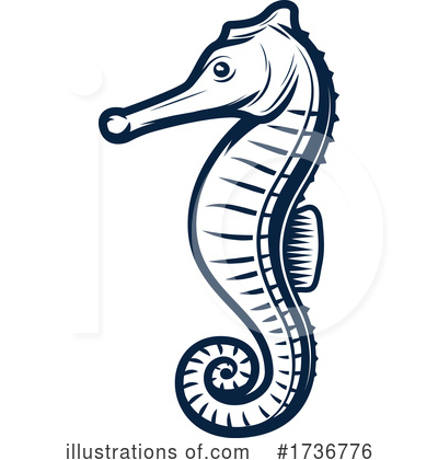 Royalty-Free (RF) Seahorse Clipart Illustration by Vector Tradition SM - Stock Sample #1736776