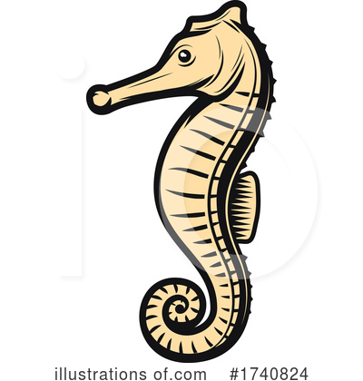 Royalty-Free (RF) Seahorse Clipart Illustration by Vector Tradition SM - Stock Sample #1740824