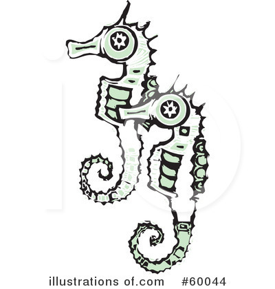 Royalty-Free (RF) Seahorse Clipart Illustration by xunantunich - Stock Sample #60044