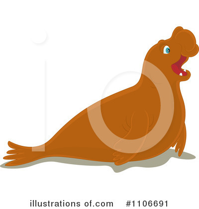 Royalty-Free (RF) Seal Clipart Illustration by Alex Bannykh - Stock Sample #1106691