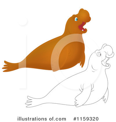 Royalty-Free (RF) Seal Clipart Illustration by Alex Bannykh - Stock Sample #1159320