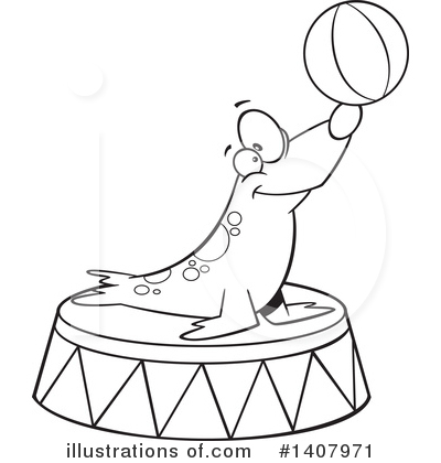 Royalty-Free (RF) Seal Clipart Illustration by toonaday - Stock Sample #1407971