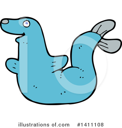 Royalty-Free (RF) Seal Clipart Illustration by lineartestpilot - Stock Sample #1411108