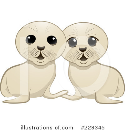 Royalty-Free (RF) Seal Pup Clipart Illustration by elaineitalia - Stock Sample #228345