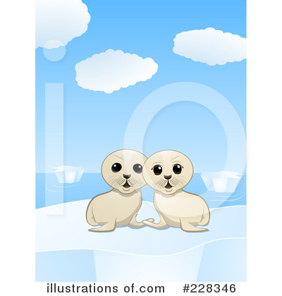 Royalty-Free (RF) Seal Pup Clipart Illustration by elaineitalia - Stock Sample #228346