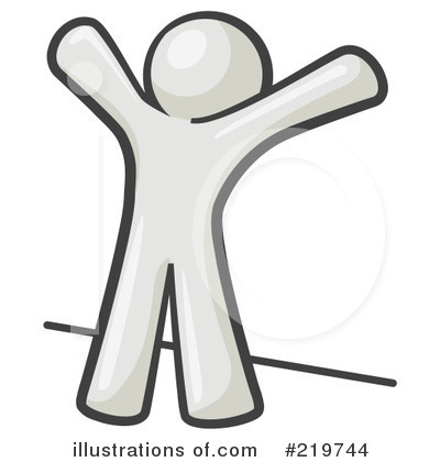 White Design Mascot Clipart #219744 by Leo Blanchette