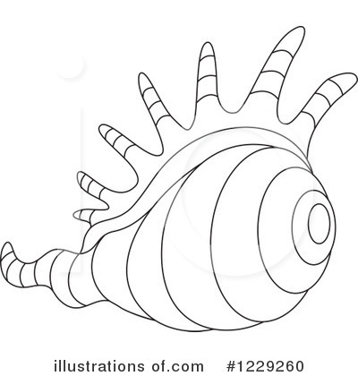 Royalty-Free (RF) Seashell Clipart Illustration by Alex Bannykh - Stock Sample #1229260