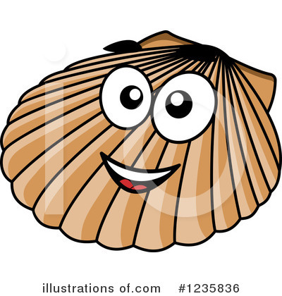 Royalty-Free (RF) Seashell Clipart Illustration by Vector Tradition SM - Stock Sample #1235836