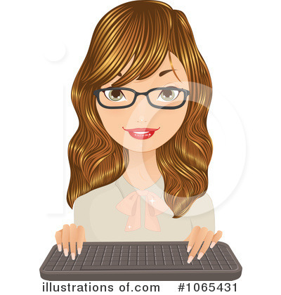 Royalty-Free (RF) Secretary Clipart Illustration by Melisende Vector - Stock Sample #1065431