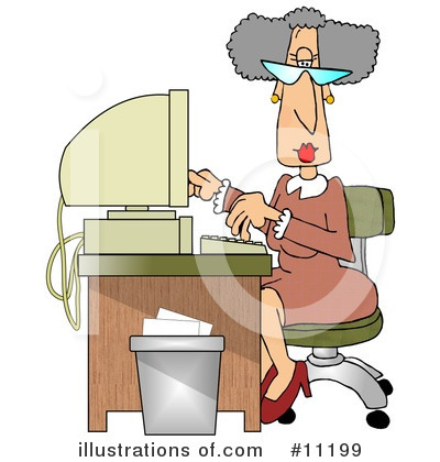 Royalty-Free (RF) Secretary Clipart Illustration by djart - Stock Sample #11199