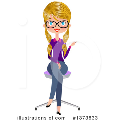 Receptionist Clipart #1373833 by Melisende Vector