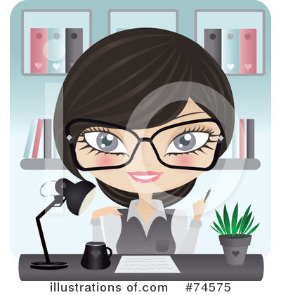 Royalty-Free (RF) Secretary Clipart Illustration by Melisende Vector - Stock Sample #74575